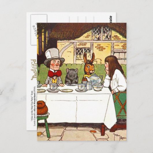 Alice in Wonderland: Een ad-hocgroep Briefkaart (Voorkant / Achterkant)