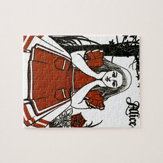 Alice in Wonderland, een spel. Alice Legpuzzel (Horizontaal)
