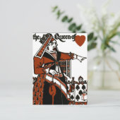 Alice in Wonderland; Een spel. De koningin van het Briefkaart (Staand voorkant)