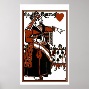 Alice in Wonderland, een spel. Hartenkoningin Poster