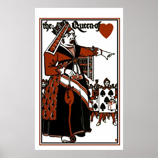 Alice in Wonderland, een spel. Hartenkoningin Poster (Voorkant)