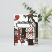 Alice in Wonderland; Een spel. Het hart Briefkaart (Staand voorkant)