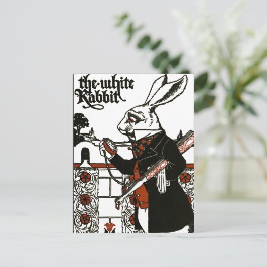 Alice in Wonderland; Een spel. Het witte konijn Briefkaart (Staand voorkant)