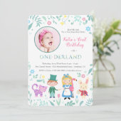 Alice in Wonderland | Eerste geboorte eenderland Kaart (Staand voorkant)