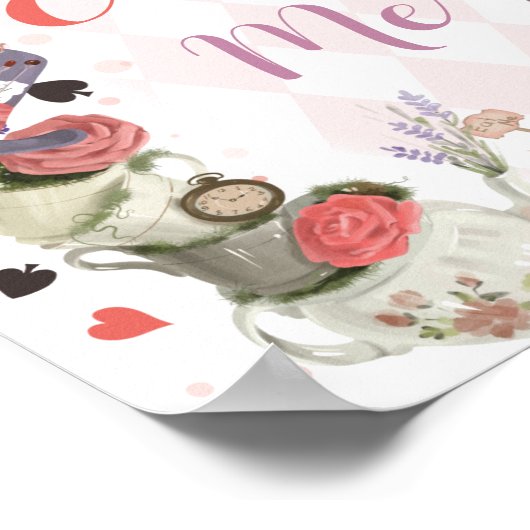 Alice in Wonderland eet me Poster (Hoek)