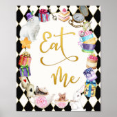 Alice in Wonderland Eet me Tafelbord Poster (Voorkant)