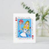 Alice in Wonderland, eet mij op! Briefkaart (Staand voorkant)
