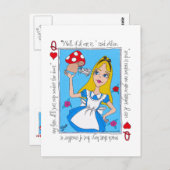 Alice in Wonderland, eet mij op! Briefkaart (Voorkant / Achterkant)