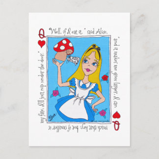 Alice in Wonderland, eet mij op! Briefkaart