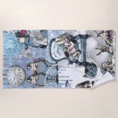 Alice in Wonderland Elegant blauw ijs Strandlaken (Voorkant)