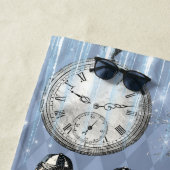 Alice in Wonderland Elegant blauw ijs Strandlaken (In situ)