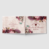 Alice in Wonderland Elegant Bloemen Bruiloft Gastenboek (Volledig)