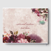 Alice in Wonderland Elegant Bloemen Bruiloft Gastenboek (Achterkant)