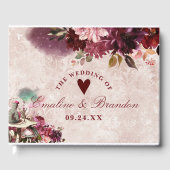 Alice in Wonderland Elegant Bloemen Bruiloft Gastenboek (Voorkant)