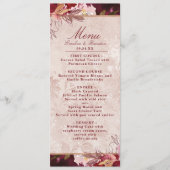 Alice in Wonderland Elegant  Bloemendiner Menu (Voorkant)