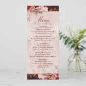 Alice in Wonderland Elegant  Bloemendiner Menu (Staand voorkant)