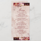 Alice in Wonderland Elegant  Bloemendiner Menu (Voorkant / Achterkant)