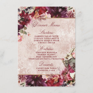 Alice in Wonderland Elegant  Bloemendiner Menu