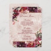 Alice in Wonderland Elegant  Bloemendiner Menu (Voorkant / Achterkant)