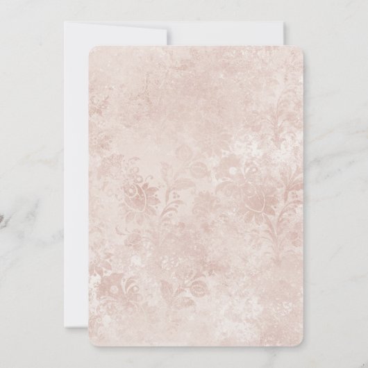 Alice in Wonderland Elegant Border Bruiloft Kaart (Achterkant)