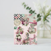 Alice in Wonderland Elegant Briefkaart (Staand voorkant)
