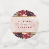 Alice in Wonderland Elegant Bruiloft Monogram Confetti (Kleine voorkant)