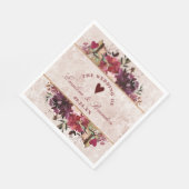 Alice in Wonderland Elegant Bruiloft Monogram Servet (Hoek)