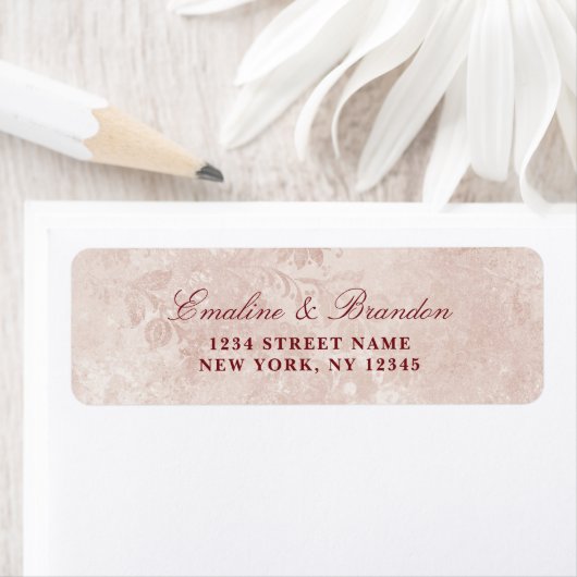 Alice in Wonderland Elegant Bruiloft Retouradres Etiket (Insitu)