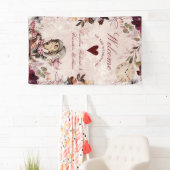 Alice in Wonderland Elegant Bruiloft Welkom Spandoek (Insitu)
