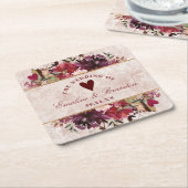 Alice in Wonderland Elegant  Monogram Kartonnen Onderzetters (Schuin)