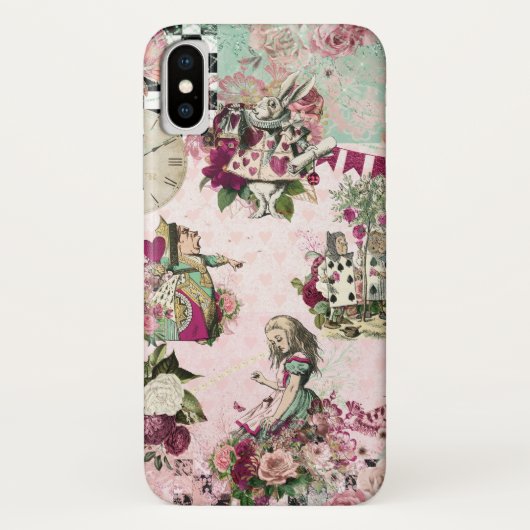 Alice in Wonderland Elegant roze Case-Mate iPhone Case (Achterkant)