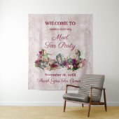 Alice in Wonderland Elegant Tea Party Welkom Wandkleed (In situ)