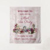 Alice in Wonderland Elegant Tea Party Welkom Wandkleed (Voorkant)