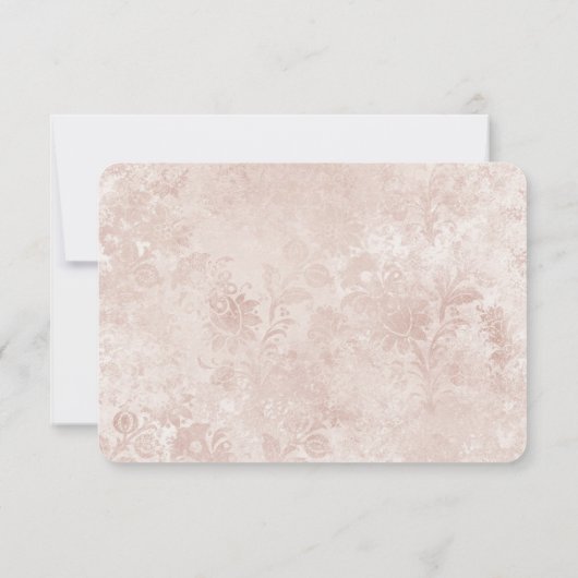 Alice in Wonderland Elegante Bruiloft RSVP Reactie (Achterkant)