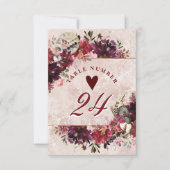 Alice in Wonderland Elegante Bruiloft Tafel Nummer Kaart (Voorkant)