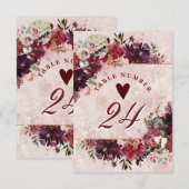 Alice in Wonderland Elegante Bruiloft Tafel Nummer Kaart (Voorkant / Achterkant)