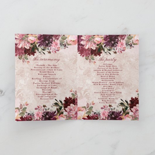 Alice in Wonderland Elegante huwelijksceremonie Programma (Binnen)