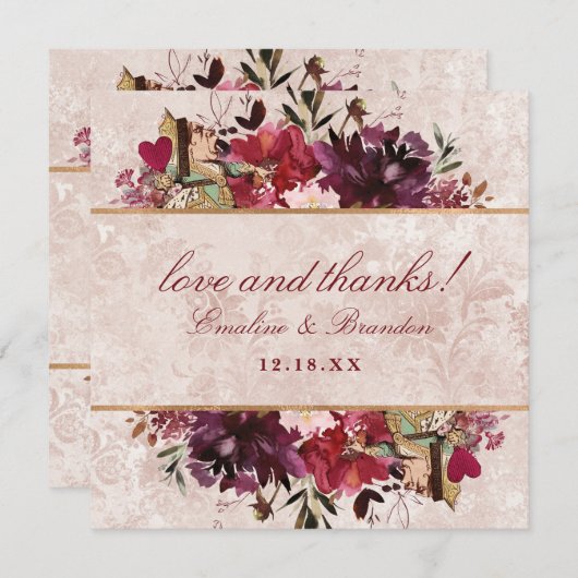 Alice in Wonderland Elegante Liefde en Bedankt Ple (Voorkant / Achterkant)