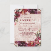 Alice in Wonderland Elegante Trouwreceptie Kaart (Voorkant)