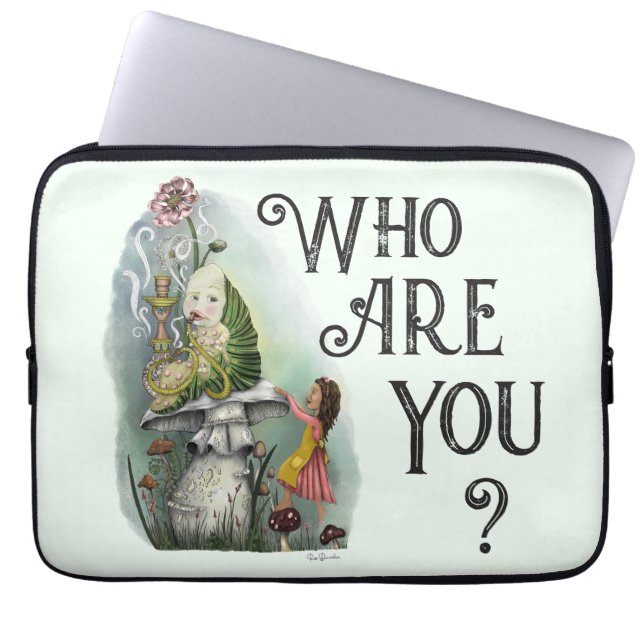 Alice in Wonderland en Caterstyle Art Laptop Sleeve (Voorkant)