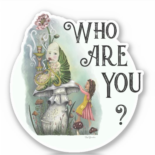 Alice in Wonderland en Caterstyle Art Sticker (Voorkant)