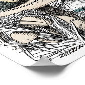 Alice in Wonderland en de Catapillar Poster (Hoek)