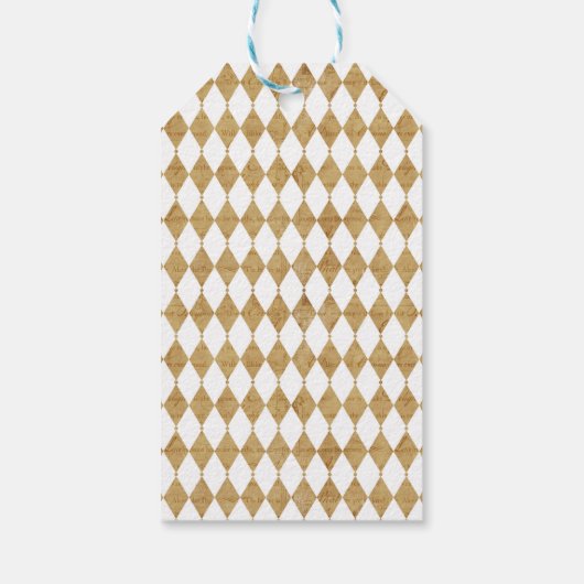 Alice in Wonderland en de Caterpijler Cadeaulabel (Achterkant)