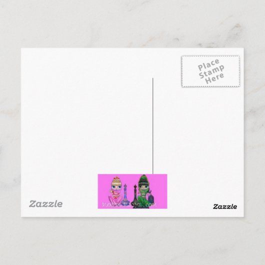 Alice In Wonderland en de Cheshire Cat Briefkaart (Achterkant)