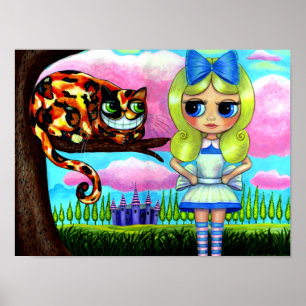 Alice in Wonderland en de Cheshire Cat Knuffelpop Poster