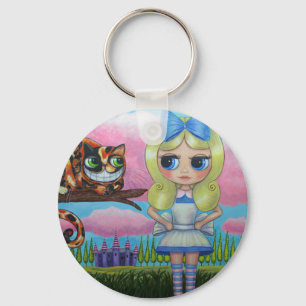 Alice in Wonderland en de Cheshire Cat Sleutelhang Sleutelhanger