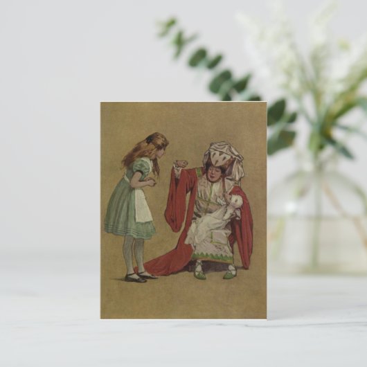 Alice in Wonderland en de Duchess en de Pig Briefkaart (Staand voorkant)