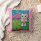 Alice in Wonderland en de Flamingos Kussen (Deken)