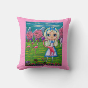 Alice in Wonderland en de Flamingos Kussen