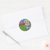 Alice in Wonderland en de Flamingo's Sticker (Envelop)